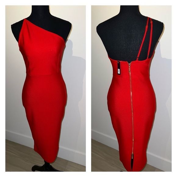 luv2lux Dresses & Skirts - NWT One shoulder bandage dress
